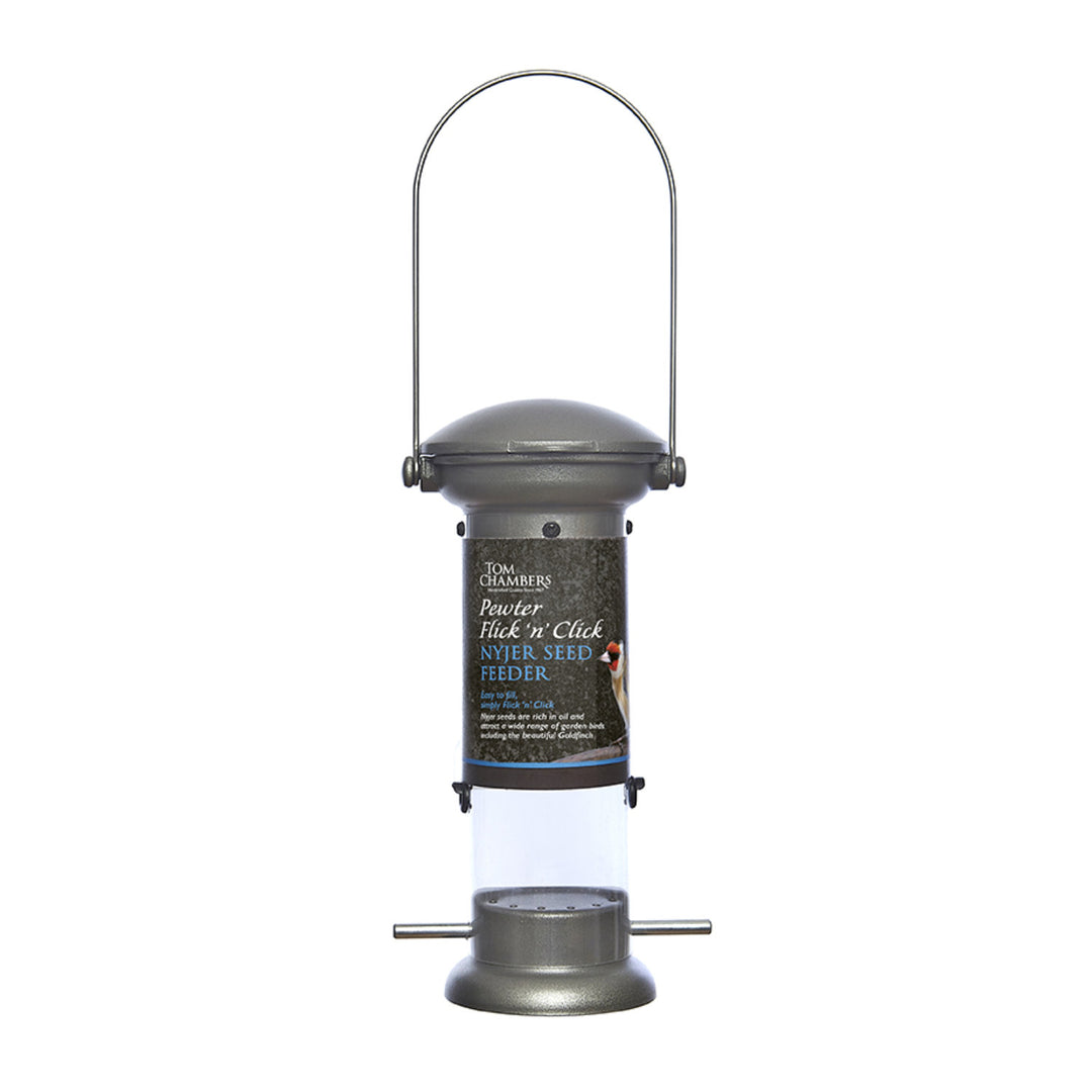 Pewter Flick 'n' Click Nyjer Feeder