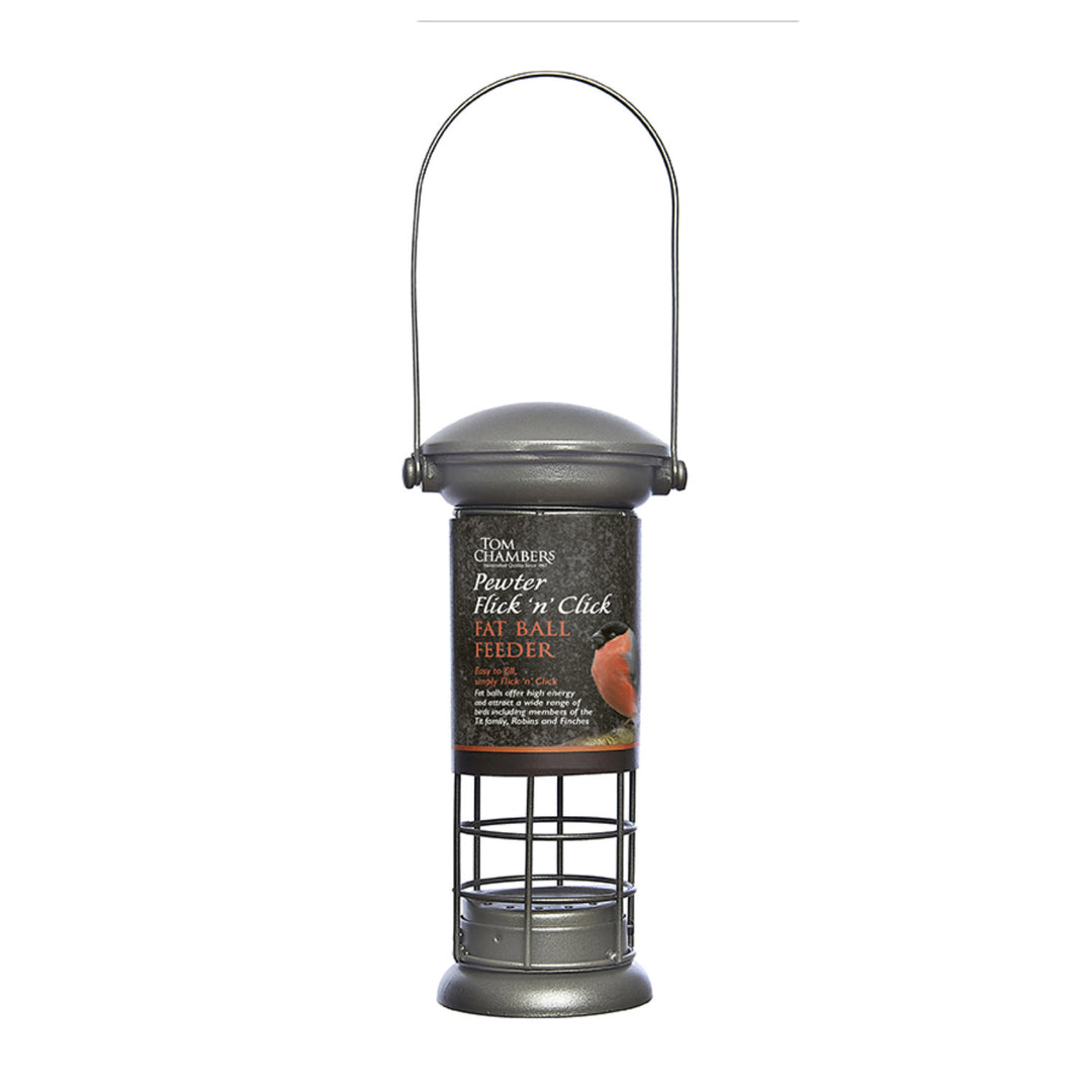 Pewter Flick 'n' Click Fat Ball Feeder