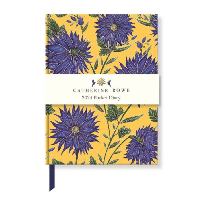 Blue Flowers Pocket Diary 2024
