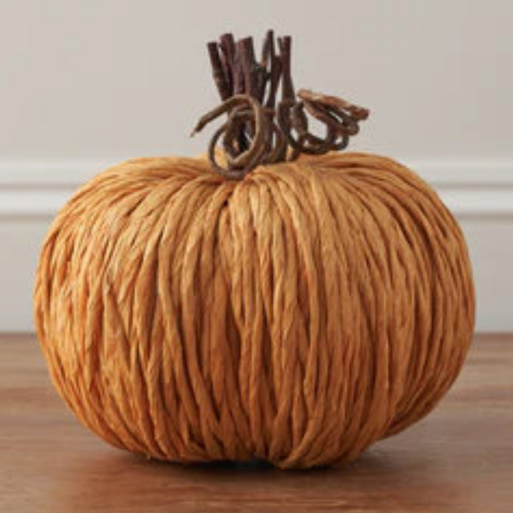 Handmade Straw Pumpkin