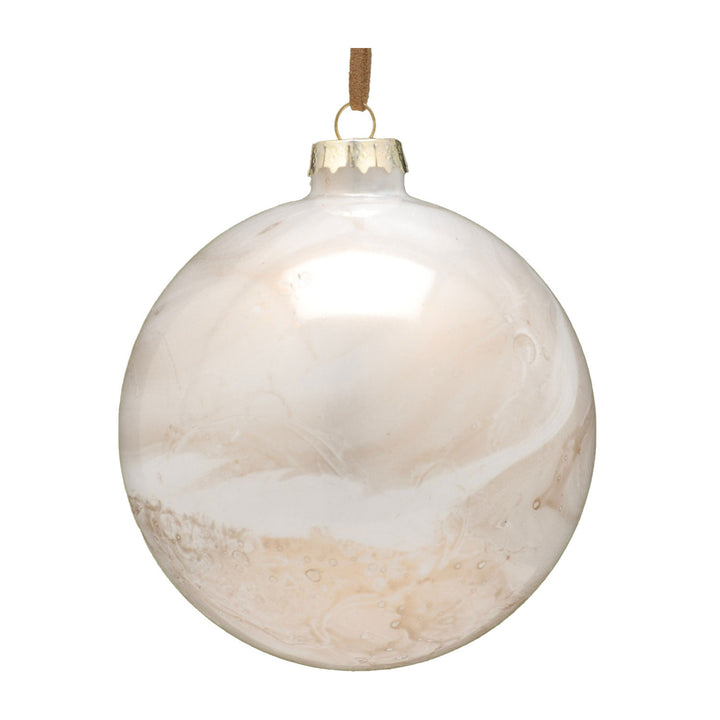 White Copper Marble Bauble