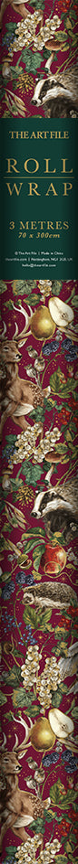 Fable Burgundy Christmas Roll Wrap 3m
