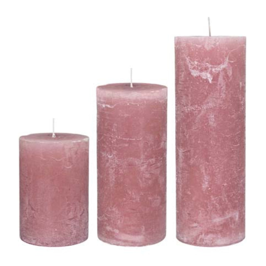 Rustic Candle Dusty Rose