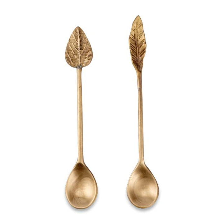 Leaf Brass Spoons