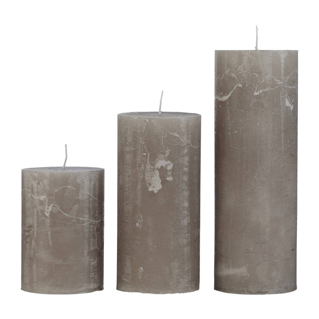 Rustic Candle Taupe